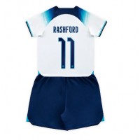 Billiga England Marcus Rashford #11 Barnkläder Hemma fotbollskläder till baby VM 2022 Kortärmad (+ Korta byxor)
